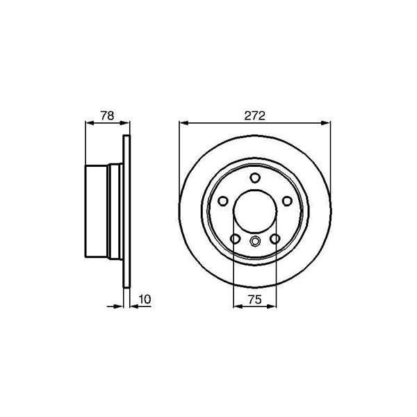 Bromsskiva Solid, Bakaxel Bosch 0 986 478 641 BOSCH Bromsskiva Solid, Bakaxel Bosch 0 986 478 641 BOSCH
