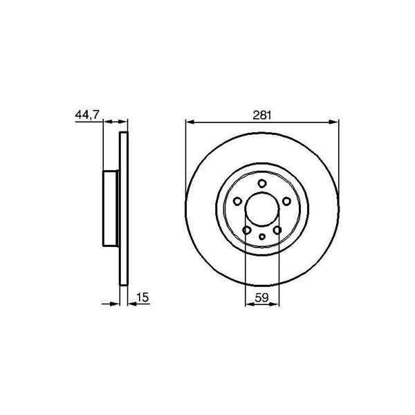 Bromsskiva Solid, Framaxel Bosch 0 986 478 668 BOSCH