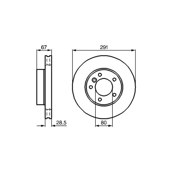 Bromsskiva Ventilerad, Framaxel Bosch 0 986 478 691 BOSCH Bromsskiva Ventilerad, Framaxel Bosch 0 986 478 691 BOSCH