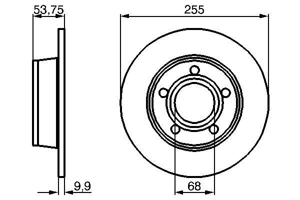 Bromsskiva Solid, Bakaxel Bosch 0 986 478 704 BOSCH Bromsskiva Solid, Bakaxel Bosch 0 986 478 704 BOSCH