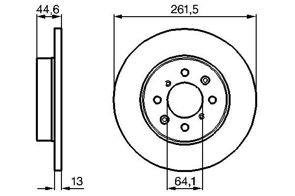 Bromsskiva Solid, Framaxel Bosch 0 986 478 889 BOSCH