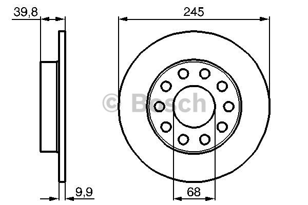 Bromsskiva Solid, Bakaxel Bosch 0 986 478 986 BOSCH Bromsskiva Solid, Bakaxel Bosch 0 986 478 986 BOSCH