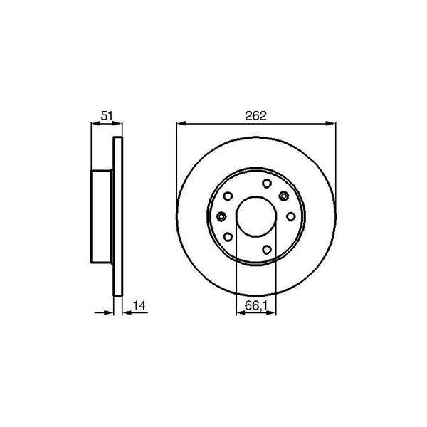 Bromsskiva Solid, Framaxel Bosch 0 986 478 991 BOSCH