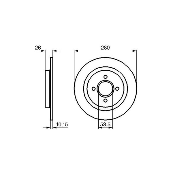 Bromsskiva Solid, Bakaxel Bosch 0 986 479 049 BOSCH
