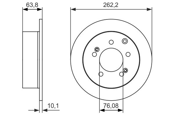 Bromsskiva Solid, Bakaxel Bosch 0 986 479 061 BOSCH Bromsskiva Solid, Bakaxel Bosch 0 986 479 061 BOSCH