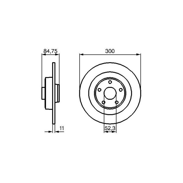 Bromsskiva Solid, Bakaxel Bosch 0 986 479 083 BOSCH Bromsskiva Solid, Bakaxel Bosch 0 986 479 083 BOSCH