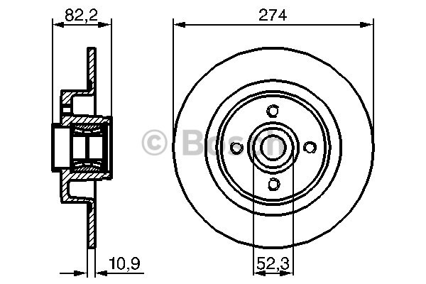 Bromsskiva Solid, Bakaxel Bosch 0 986 479 277 BOSCH Bromsskiva Solid, Bakaxel Bosch 0 986 479 277 BOSCH