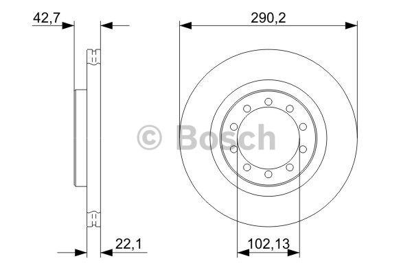 Bromsskiva Ventilerad, Framaxel Bosch 0 986 479 343 BOSCH Bromsskiva Ventilerad, Framaxel Bosch 0 986 479 343 BOSCH