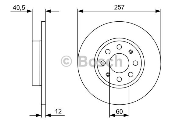 Bromsskiva Solid, Framaxel Bosch 0 986 479 402 BOSCH