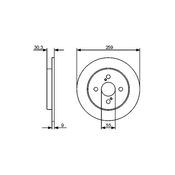 Bromsskiva Solid, Bakaxel Bosch 0 986 479 420 BOSCH