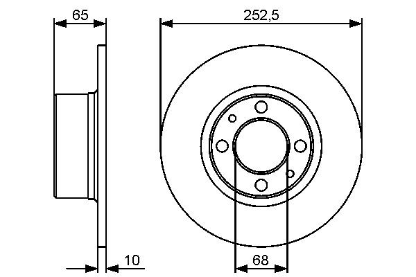 Bromsskiva Solid, Framaxel Bosch 0 986 479 435 BOSCH Bromsskiva Solid, Framaxel Bosch 0 986 479 435 BOSCH
