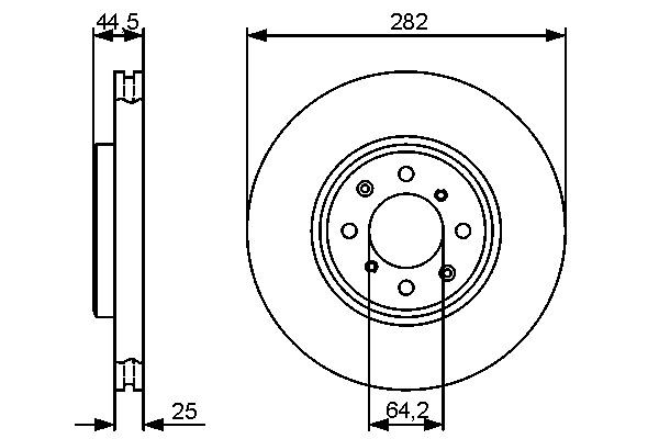 Bromsskiva Ventilerad, Framaxel BOSCH BOSCH Bromsskiva Ventilerad, Framaxel BOSCH BOSCH