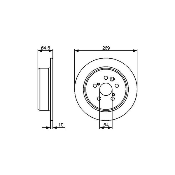 Bromsskiva Solid, Bakaxel Bosch 0 986 479 483 BOSCH