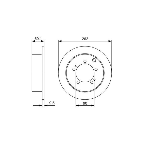 Bromsskiva Solid, Bakaxel Bosch 0 986 479 512 BOSCH