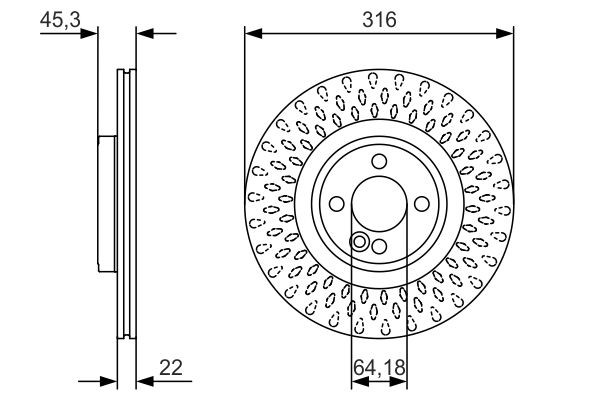 Bromsskiva Ventilerad, Framaxel Bosch 0 986 479 A07 BOSCH Bromsskiva Ventilerad, Framaxel Bosch 0 986 479 A07 BOSCH