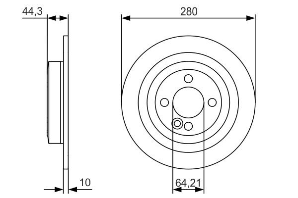 Bromsskiva Solid, Bakaxel Bosch 0 986 479 A08 BOSCH Bromsskiva Solid, Bakaxel Bosch 0 986 479 A08 BOSCH