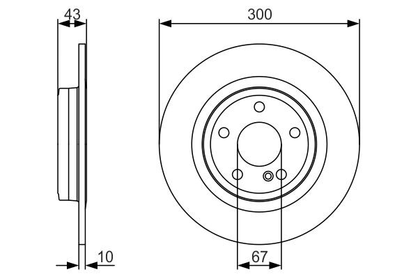 Bromsskiva Solid, Bakaxel Bosch 0 986 479 A38 BOSCH