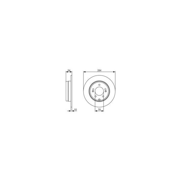 Bromsskiva Solid, Bakaxel Bosch 0 986 479 A45 BOSCH