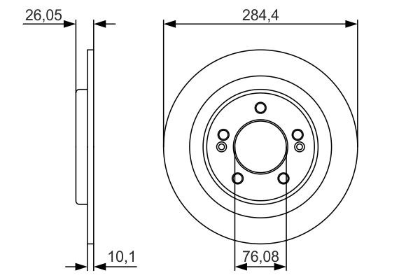 Bromsskiva Solid, Bakaxel Bosch 0 986 479 A47 BOSCH Bromsskiva Solid, Bakaxel Bosch 0 986 479 A47 BOSCH