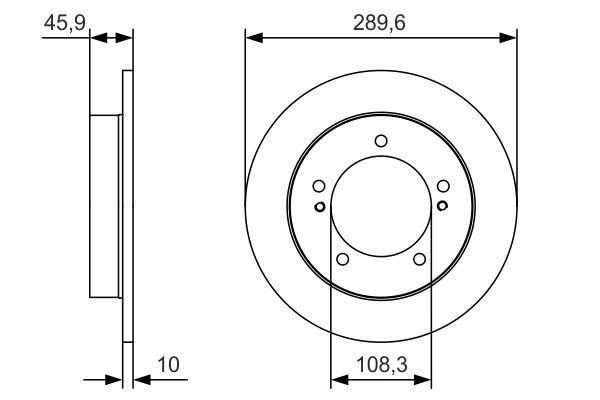 Bromsskiva Solid, Framaxel Bosch 0 986 479 B09 BOSCH