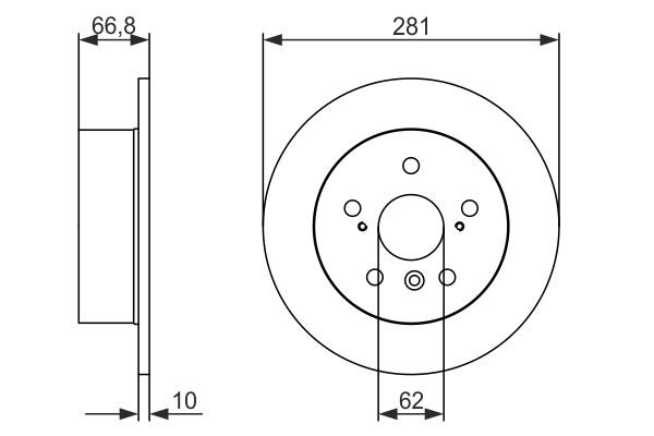 Bromsskiva Solid, Bakaxel Bosch 0 986 479 C21 BOSCH
