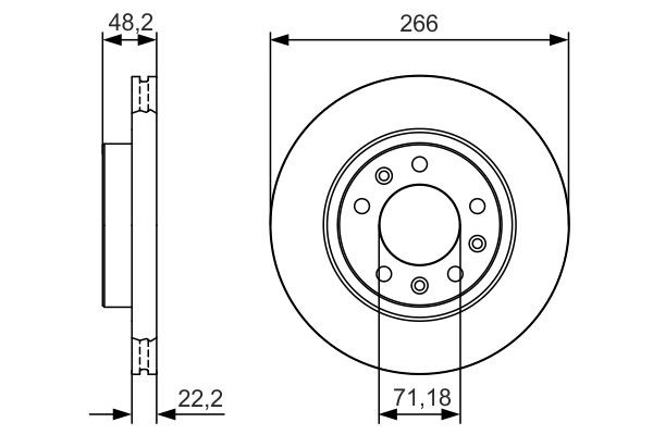 Bromsskiva Ventilerad, Framaxel Bosch 0 986 479 C34 BOSCH
