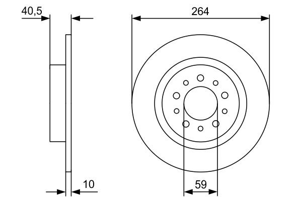 Bromsskiva Solid, Bakaxel Bosch 0 986 479 C98 BOSCH Bromsskiva Solid, Bakaxel Bosch 0 986 479 C98 BOSCH