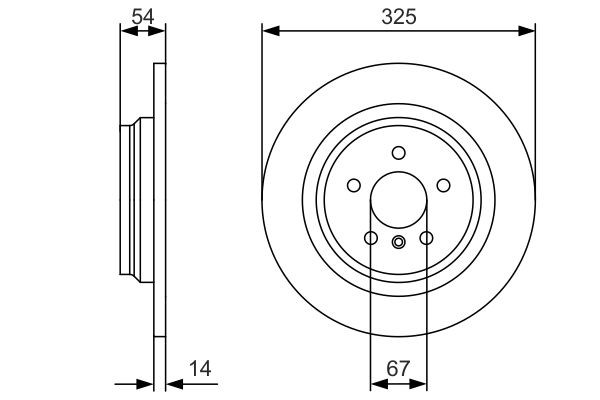 Bromsskiva Solid, Bakaxel Bosch 0 986 479 D10 BOSCH