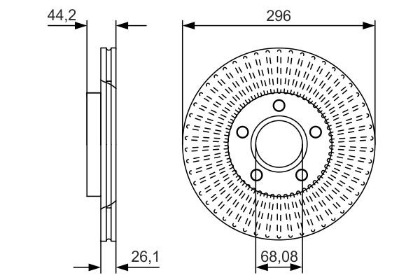 Bromsskiva Ventilerad, Framaxel Bosch 0 986 479 D15 BOSCH