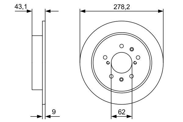 Bromsskiva Solid, Bakaxel Bosch 0 986 479 D34 BOSCH Bromsskiva Solid, Bakaxel Bosch 0 986 479 D34 BOSCH