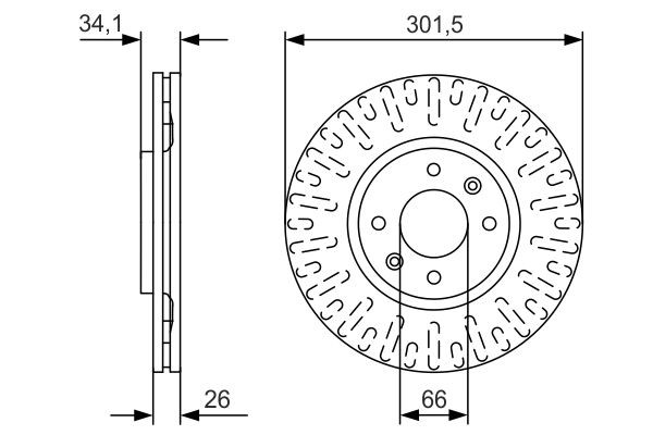 Bromsskiva Ventilerad, Framaxel Bosch 0 986 479 D36 BOSCH Bromsskiva Ventilerad, Framaxel Bosch 0 986 479 D36 BOSCH