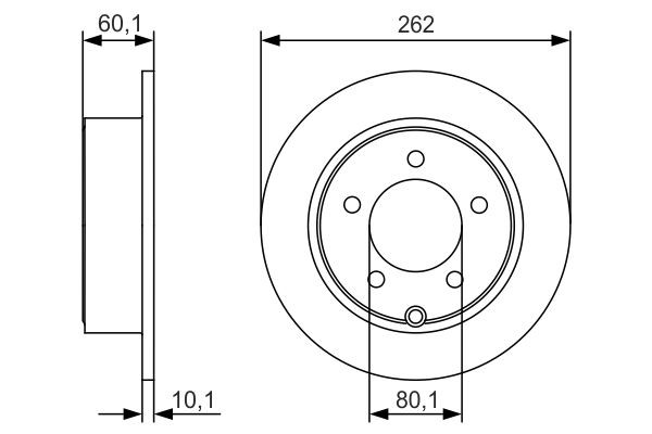 Bromsskiva Solid, Bakaxel Bosch 0 986 479 R05 BOSCH