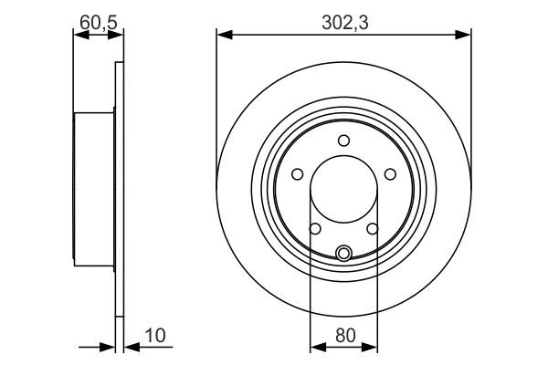 Bromsskiva Solid, Bakaxel Bosch 0 986 479 R07 BOSCH