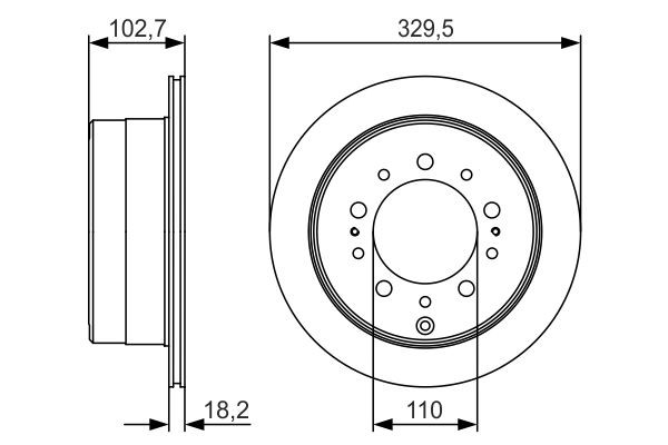 Bromsskiva Ventilerad, Bakaxel Bosch 0 986 479 R15 BOSCH