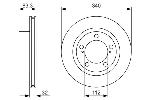 Bromsskiva Ventilerad, Framaxel Bosch 0 986 479 R29 BOSCH