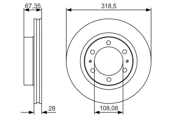 Bromsskiva Ventilerad, Framaxel Bosch 0 986 479 R46 BOSCH Bromsskiva Ventilerad, Framaxel Bosch 0 986 479 R46 BOSCH