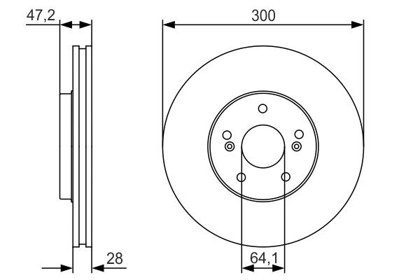 Bromsskiva Ventilerad, Framaxel Bosch 0 986 479 R47 BOSCH Bromsskiva Ventilerad, Framaxel Bosch 0 986 479 R47 BOSCH