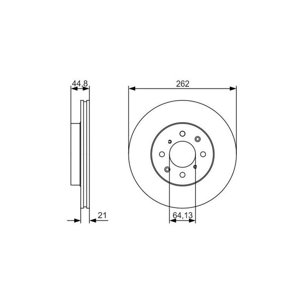 Bromsskiva Ventilerad, Framaxel Bosch 0 986 479 R80 BOSCH