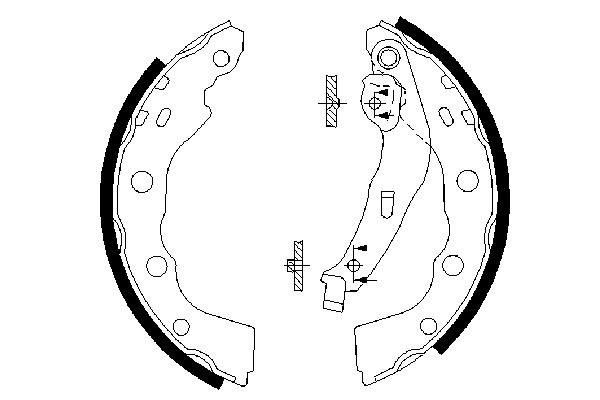 Bromsbackar, sats, Bakaxel Bosch 0 986 487 577 BOSCH Bromsbackar, sats, Bakaxel Bosch 0 986 487 577 BOSCH
