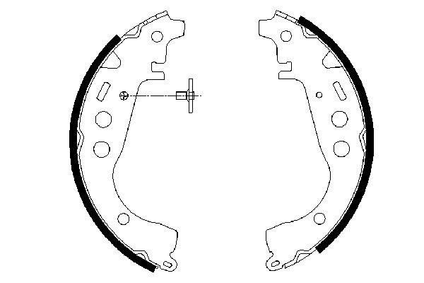 Bromsbackar, sats, Bakaxel BOSCH