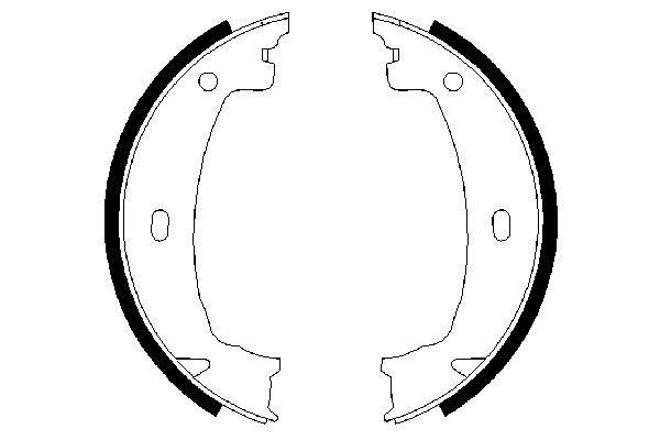 Bromsbackar, sats, parkeringsbroms, Bakaxel Bosch 0 986 487 608 BOSCH Bromsbackar, sats, parkeringsbroms, Bakaxel Bosch 0 986 487 608 BOSCH