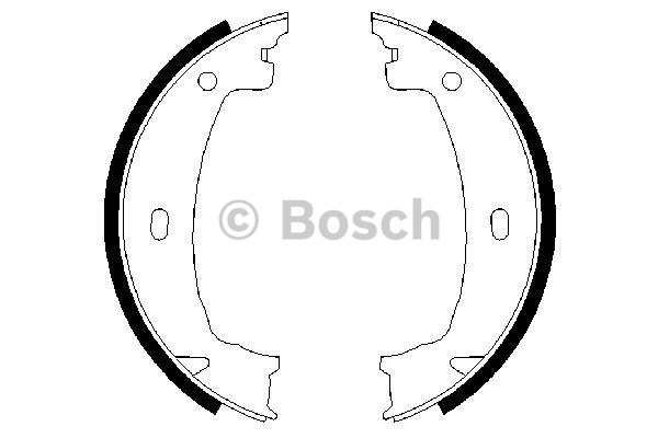 Bromsbackar, sats, parkeringsbroms, Bakaxel Bosch 0 986 487 608 BOSCH Bromsbackar, sats, parkeringsbroms, Bakaxel Bosch 0 986 487 608 BOSCH
