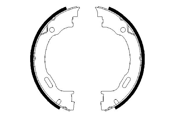 Bromsbackar, sats, parkeringsbroms, Bakaxel BOSCH