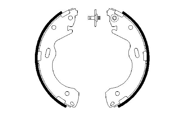Bromsbackar, sats, Bakaxel Bosch 0 986 487 654 BOSCH