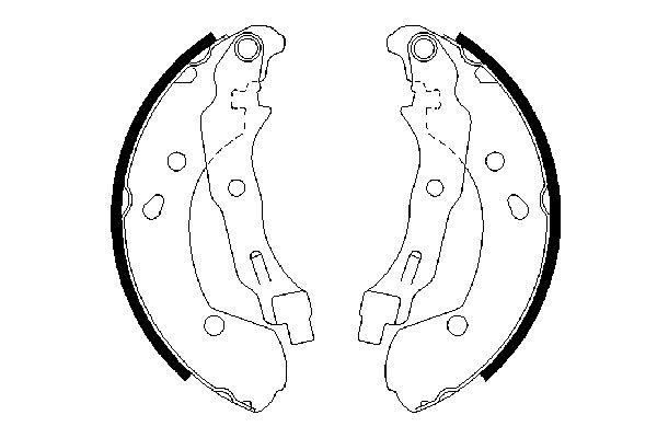 Bromsbackar, sats, Bakaxel BOSCH
