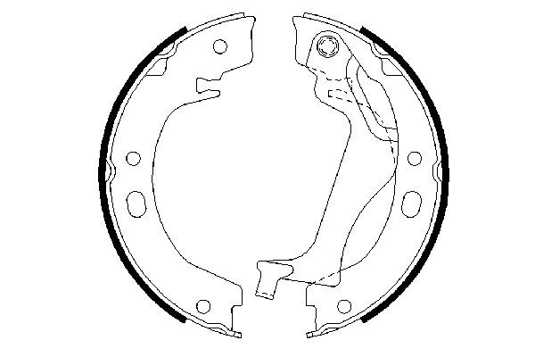 Bromsbackar, sats, parkeringsbroms BOSCH