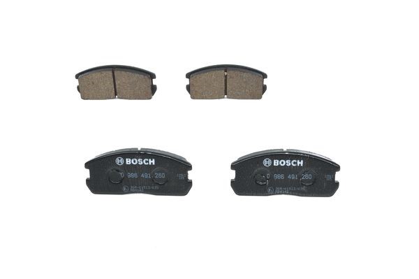Bromsbeläggsats Solid, Framaxel Bosch 0 986 491 260 BOSCH