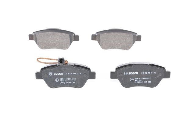 Bromsbeläggsats Solid, Framaxel Bosch 0 986 494 113 BOSCH