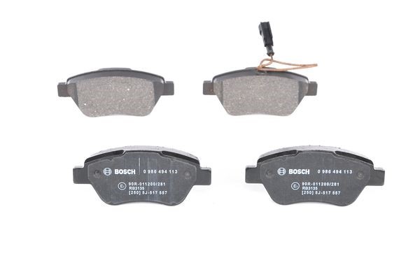 Bromsbeläggsats Solid, Framaxel Bosch 0 986 494 113 BOSCH