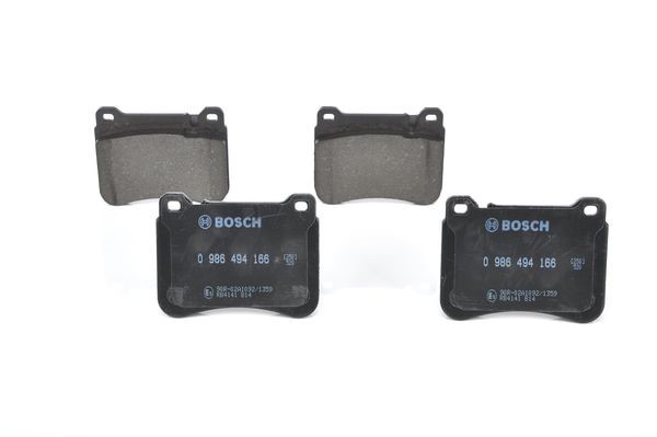 Bromsbeläggsats, Framaxel Bosch 0 986 494 166 BOSCH